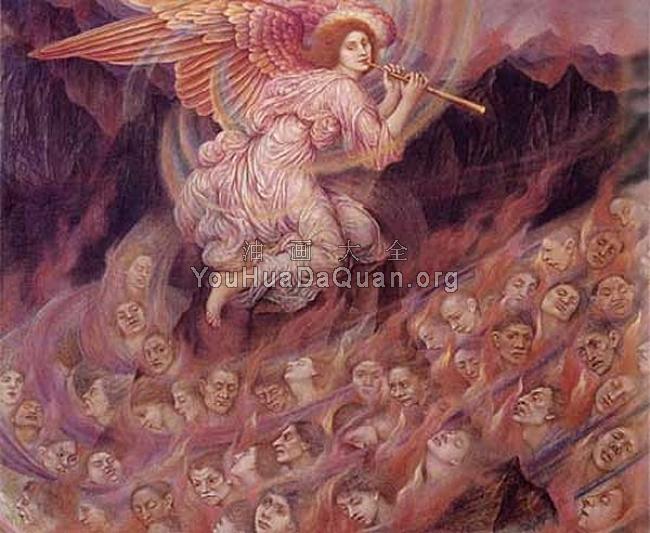 An Angel Piping to the Souls in Hell - 艾弗林·德·摩根